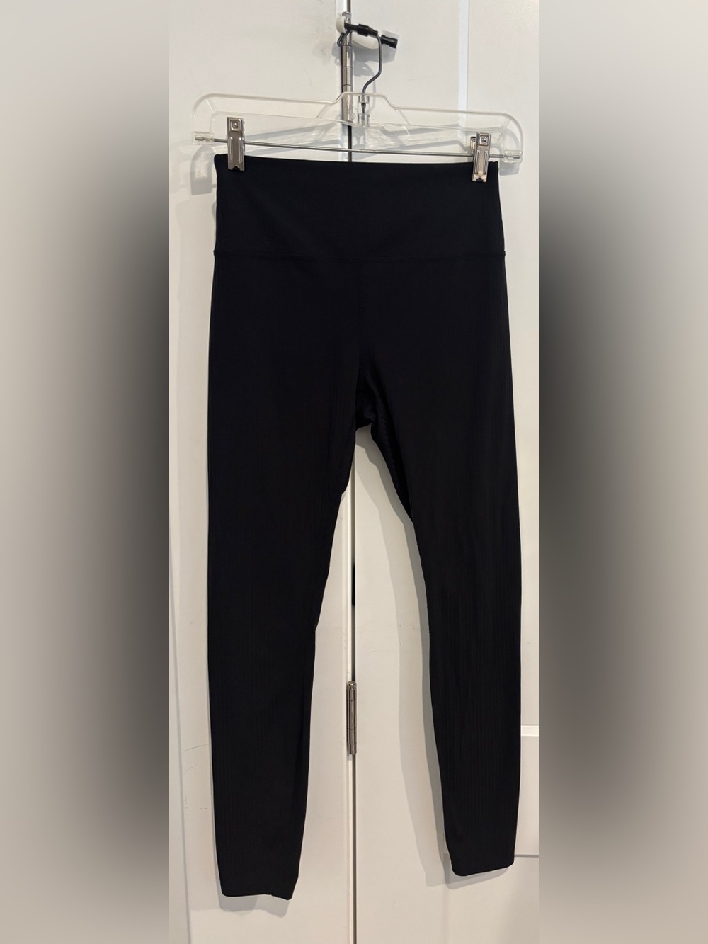 prAna Luxara Black Ribbed High-Rise Leggings. Size S - Picture 3 of 10